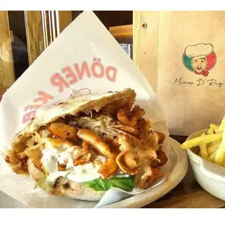 Kebab em pão pizza