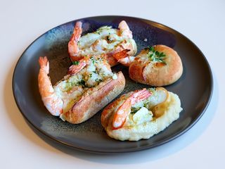 Pão D'Alho com Camarão