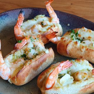 Pão D'Alho com Camarão