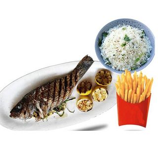 Robalo + Arroz + Batata