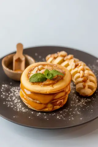 Panqueca Doce com Manteiga de Amendoim