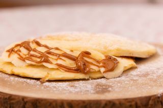 Panquecas de Manteiga de Amendoim de Banana