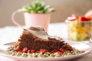 Fatia de Bolo de Delícia de Chocolate