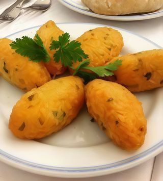 Pasteis Bacalhau, Arroz Feijão