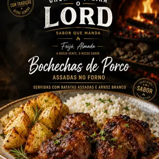 Bochechas de porco assada no forno ½ Dose