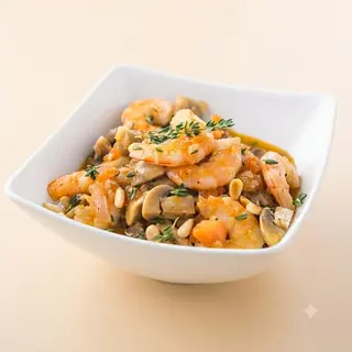 Cogumelos Fritos com Camarão