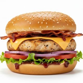 Hambúrguer Frango com Molho Barbecue