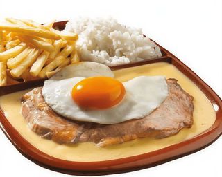 Menu Bitoque Porco com Molho Mostarda