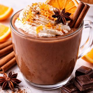 Chocolate quente laranja e canela