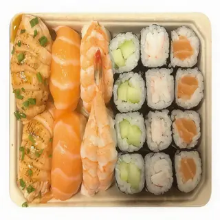Caixa com rolos Pequenos e Nigiri(A04)
