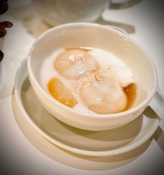 Thạch vải hoa đậu biếc, cốt dừa