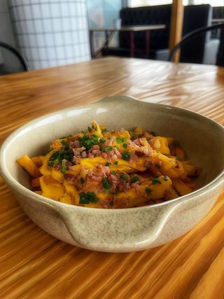 Batata Cheddar e bacon