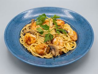 Esparguete com Camarão ao Alho