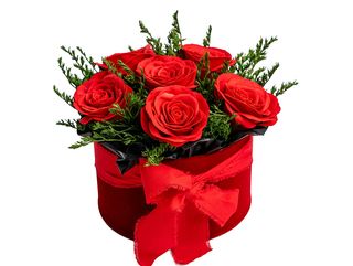 Caixa com rosa eterna