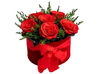 Caixa com rosas eternas