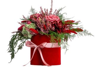 Caixa de flores preservadas