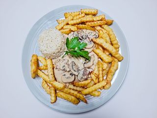 Febras de Porco Grelhadas com Molho de Cogumelos