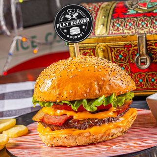 Bacon Cheese Burger + Batata frita Artesanal