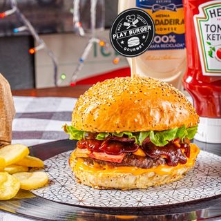 Barbecue Bacon Cheddar + Batata frita Artesanal