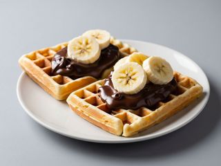 Waffle com Nutella e Banana