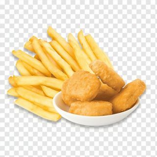 Nuggets com Batata Frita