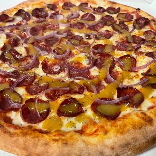 Pizza Chourico Honey Mustard