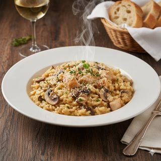 Risotto di Pollo e Funghi