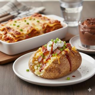 Combo Lasanha + Batata Jack + Mousse