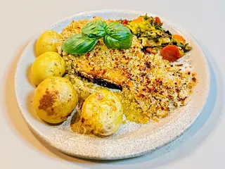 Salmão com Broa
