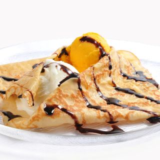 Crepe com Duas Bolas de Gelado