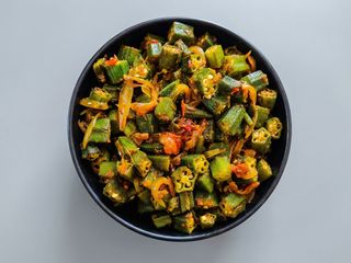 Masala de quiabo/Bhindi Masala