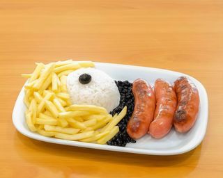 Salsicha c/ Batata + Ovo + bebida