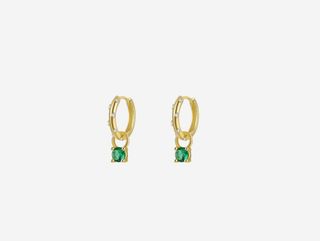 Brincos Green Round Kohla