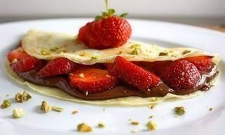 Crepe de Nutella e Morangos
