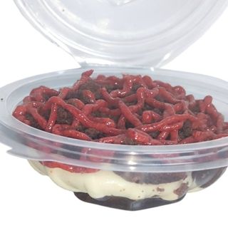 Brownie Bites com creme Nido e Morango