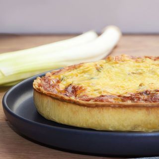 Quiche de Alho Francês e Bacon