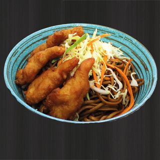 Massa com Camarões panado