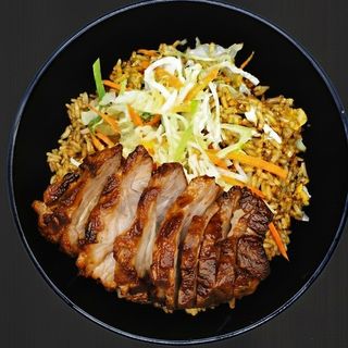 Arroz  chau chau com Roast Pork