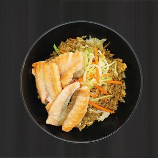 Arroz chau chau com Salmão