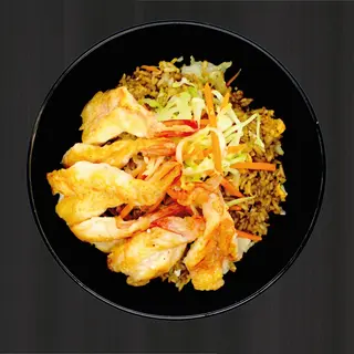 Arroz chau chau com Camarões Grelhado