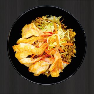 Arroz chau chau com Camarões Grelhado