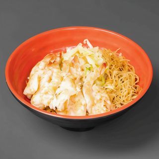 Massa de arroz com Camarão Grelhados