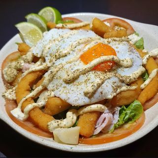 Salada de Lulas Panadas