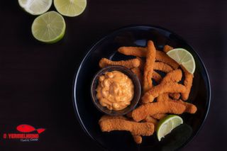 Tiras de Lulas Panadas