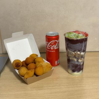 Pack Açai 500 ml + 10 mini salgados + sumo 33cl