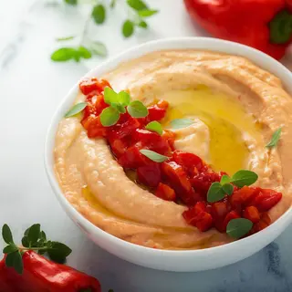 Humus pimento doce assado