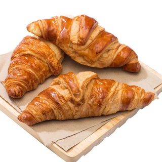 Croissant Folhado/Bagel Recheado com Manteiga de Amendoim 