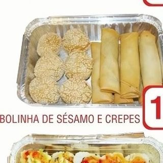 17 - Bolinha de Sésamo e Crepes legumes