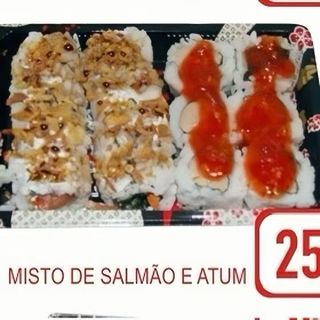 25 - cebola de crócante de Salmão e Atum