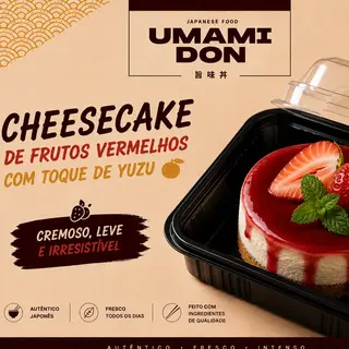 Cheesecake de yuzu e framboesa